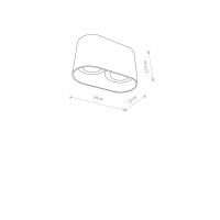 Strahler Weiß Oval 2-flmg