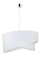 Weiße Hängeleuchte Stoff rund Ø45cm Modern