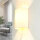 Stoff Wandleuchte mit Kabel Schalter Creme ALICE