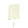 Stoff Wandleuchte mit Kabel Schalter Creme ALICE