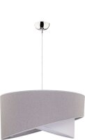 H&auml;ngelampe Grau Stoff rund &Oslash;45cm Modern Design