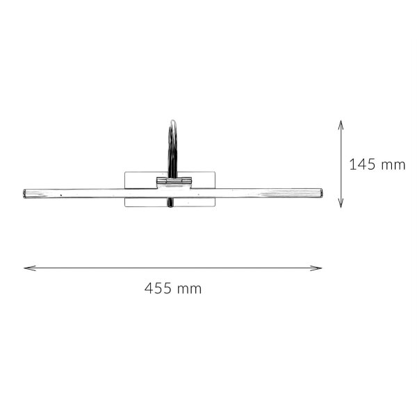 Elegante LED Wandlampe Jugendstil 3000K in Messing