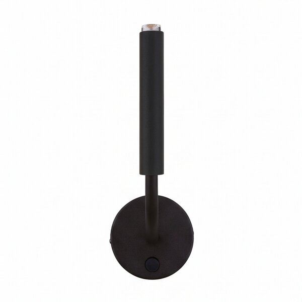 Schwarze Wandleuchte mit Schalter Metall Loft G9