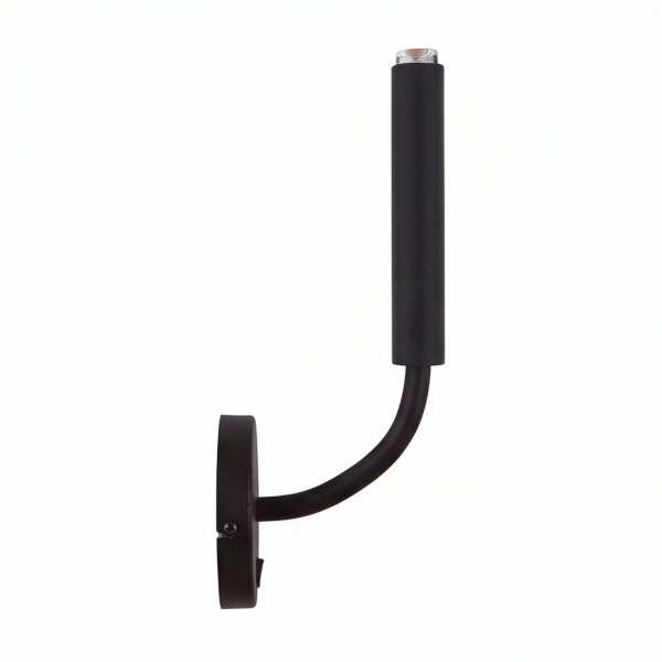 Schwarze Wandleuchte mit Schalter Metall Loft G9