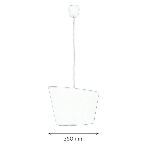 Stylische Hängelampe GABRIELA Weiß Design Ø35cm