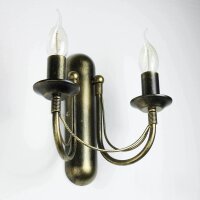 Wandlampe E14 Metall Rustikal 2-flammig ARES