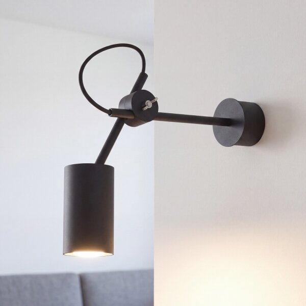 Wandleuchte Schwarz verstellbar