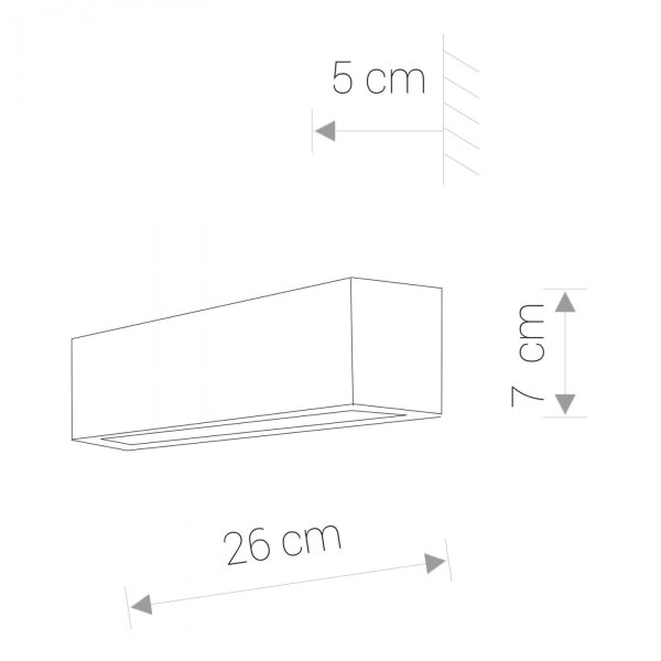 Moderne Wandleuchte in Grau