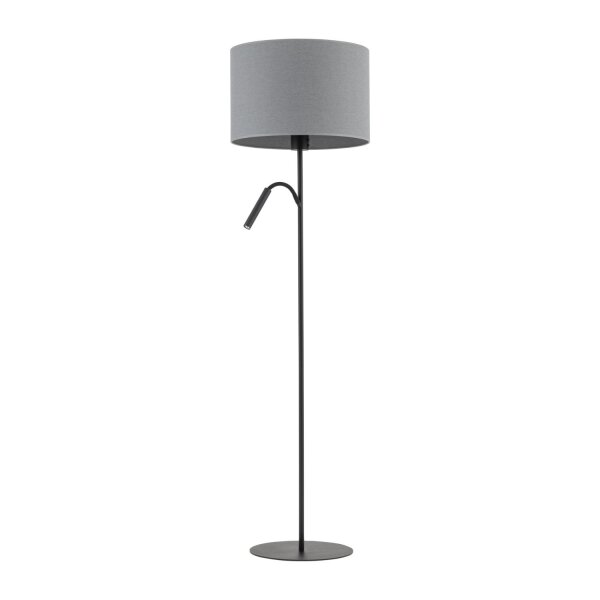 Stehleuchte mit Lesearm 168 cm E27 + G9 Stoff Metall