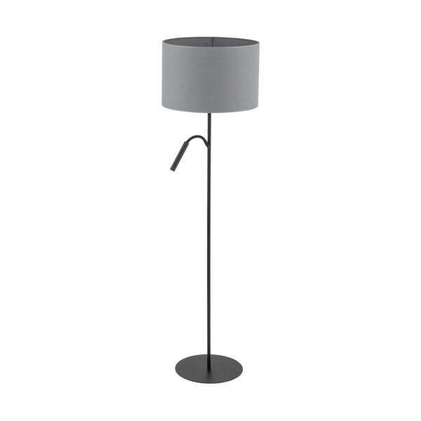 Stehleuchte mit Lesearm 168 cm E27 + G9 Stoff Metall