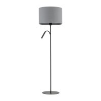 Stehleuchte mit Lesearm 168 cm E27 + G9 Stoff Metall