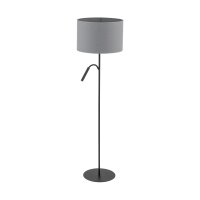 Stehleuchte mit Lesearm 168 cm E27 + G9 Stoff Metall