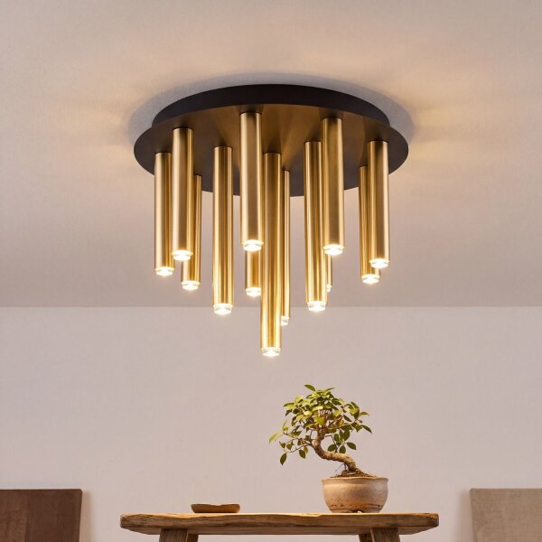 Elegante Deckenleuchte Messing 13-flmg BRASS Lampe