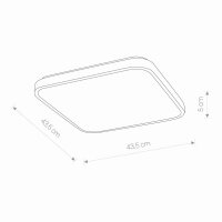 Weiße LED Deckenleuchte IP44 32W quadratisch LUKE