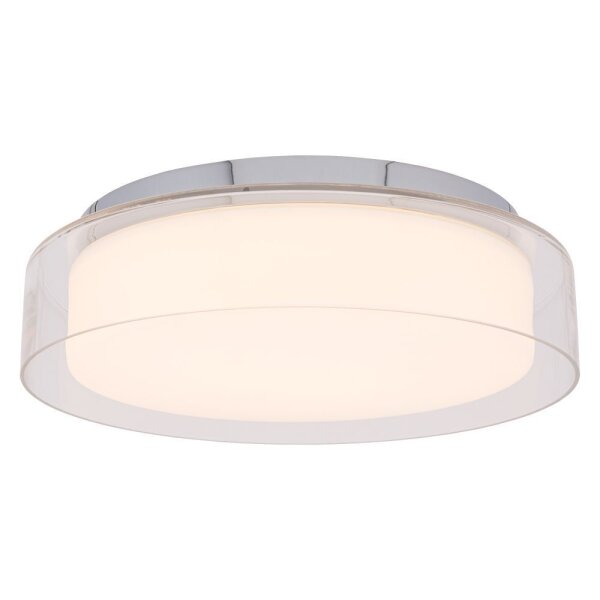 Runde LED Deckenleuchte Metall Glas Ø35cm 4000K