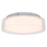 Runde LED Deckenleuchte Metall Glas &Oslash;35cm 4000K