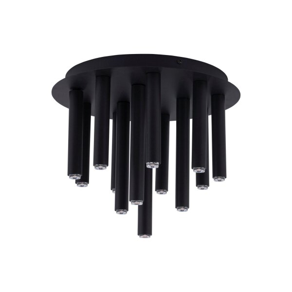 Runde Deckenleuchte Schwarz Loft Zylinder Ø34cm