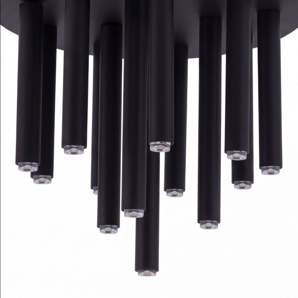 Runde Deckenleuchte Schwarz Loft Zylinder Ø34cm
