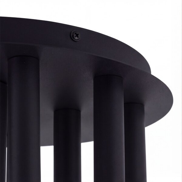 Runde Deckenleuchte Schwarz Loft Zylinder Ø34cm
