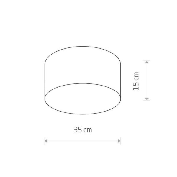 Deckenleuchte CAMERON in Grau Ø35cm 2-flmg