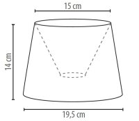 Lampenschirm Grau E14 WILLOW Nachttischlampe