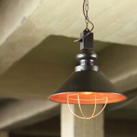 Loft H&auml;ngeleuchte mit Kette braun/kupfer