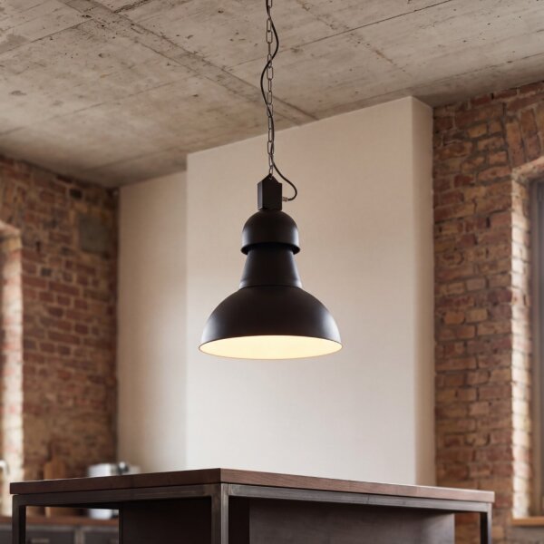 Pendelleuchte Industrial Schwarz