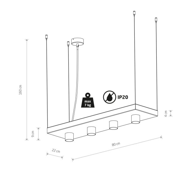 Hängeleuchte Weiß Metall Plant