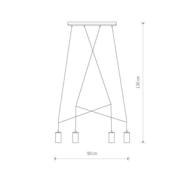 Hängeleuchte IMBRIA Schwarz 4-flmg 35W Lampe