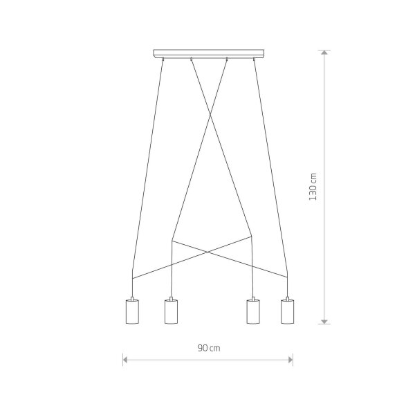 Hängeleuchte IMBRIA Schwarz 4-flmg 35W Lampe