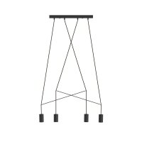 H&auml;ngeleuchte IMBRIA Schwarz 4-flmg 35W Lampe
