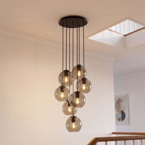 Pendelleuchte Schwarz 7-flmg VINCENTE Lampe