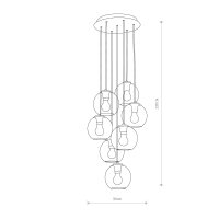 Pendelleuchte Schwarz 7-flmg VINCENTE Lampe
