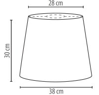 Textil Lampenschirm Weiß gehäkelt Pendelleuchte