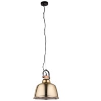 Pendelleuchte in Gold Metall Glas E27 &Oslash;30cm rund