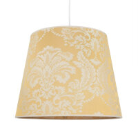 Lampenschirm Gold Stoff Muster E27 Pendelleuchte
