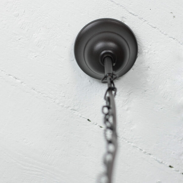 Vintage Hängeleuchte Schwarz Kupfer Industrial Design