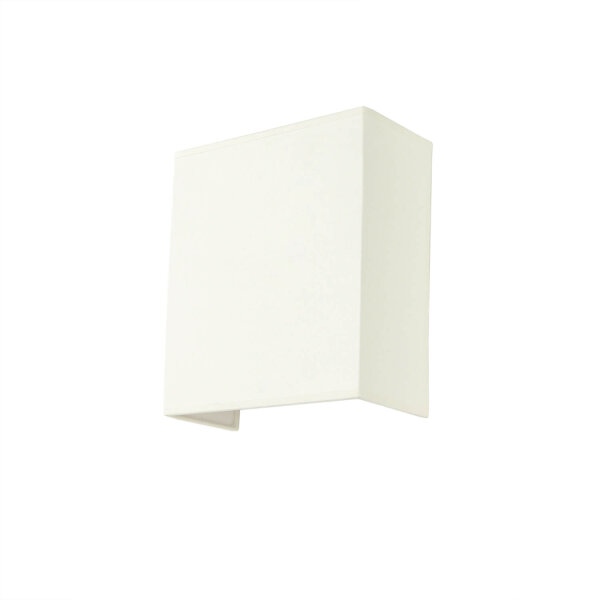 Moderne Wandlampe Stoff Schirm Creme E27 eckig Loft ALICE