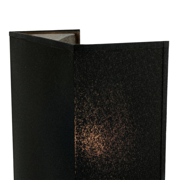 Stoff Wandleuchte Schwarz eckig E27 Loft Design ALICE
