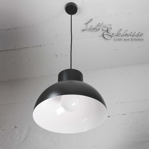 Vintage Loftleuchte Hängeleuchte schwarz