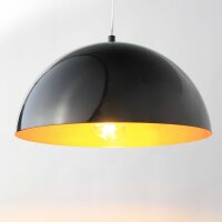Moderne Pendelleuchte in schwarz-gold