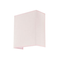 Wandleuchte Stoff Schirm Rosa eckig Modern Loft Design