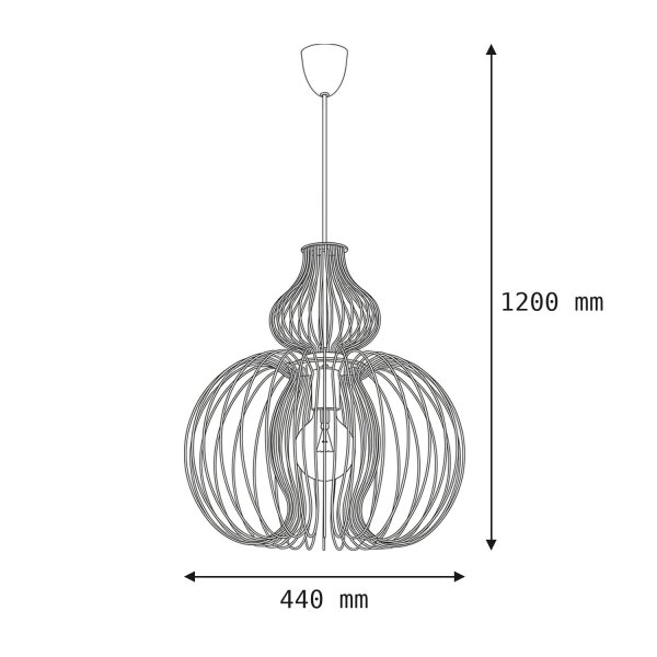 Pendelleuchte Weiß Metall Ø 44 cm E27