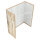 Eckige Wandleuchte Stoff Loft Design Holz Optik E27