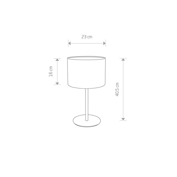 Runde Tischleuchte ALICE Schwarz H:40,5cm Lampe