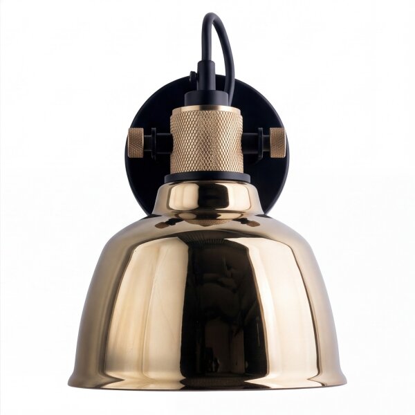 Wandlampe ZERO in Gold Glas rund Look Spot Lampe