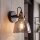 Wandlampe ZERO in Rauch Schwarz Glas Spot Lampe