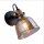 Wandlampe ZERO in Rauch Schwarz Glas Spot Lampe