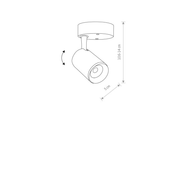 LED Strahler Schwarz Aluminium 7W Lampe MAGDA