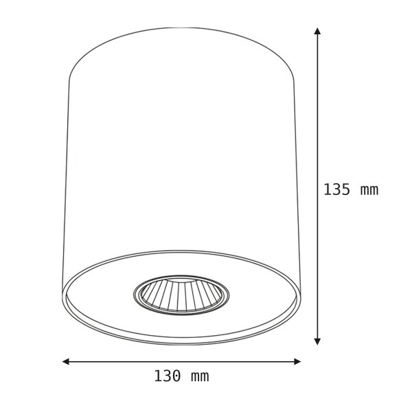 Moderner Decken Spot Strahler Ø13cm 14cm GU10 POINT